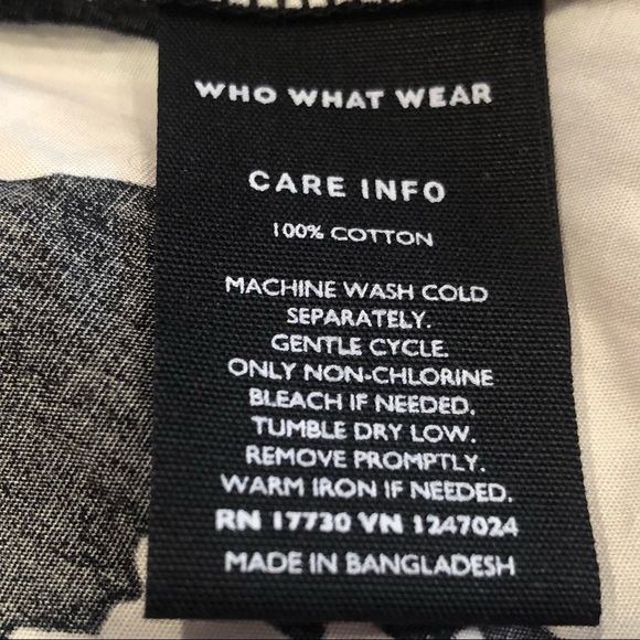 Who What Wear Sz. Medium NWT Wrap Shirt Black, White, Tangerine - Picture 12 of 14